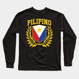 Pilipino Shield and Crest Long Sleeve T-Shirt